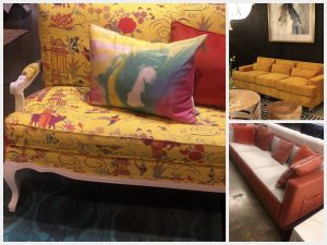 Furniture in yellow and other warm colors